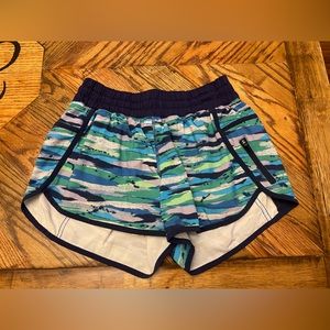 Lululemon multi color tracker shorts-size 8